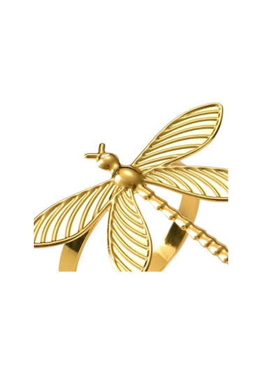 Homyl 10 Adet Yusufçuk Peçeteli Yüzükler Peçete Tutucuları Altın