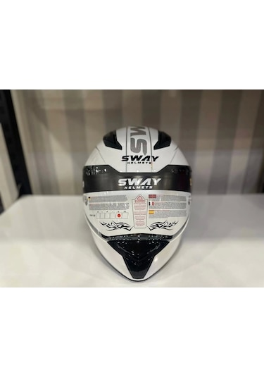 Sway Sw 850 Full Face Motosiklet Kaskı Altın - Beyaz