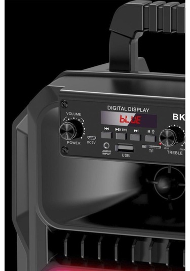 D25 Rgb Işıklı Mikrofonlu Kumandalı Usb/tf/fm/mıc/bt Bluetooth Hoparlör Siyah