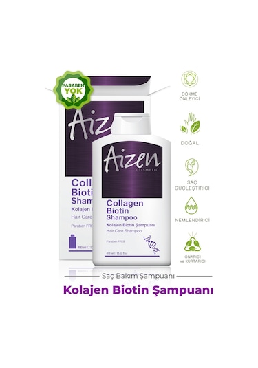 Aizen Kolajen Biotin Saç Dökülmesi Karşıtı Şampuan 400 ML