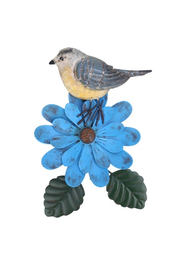 Hangfox Güçlü Demir Kuş Ve Çiçek Direği, Kırsal Stili Bahçe Dekorasyonu, Dış Mekan Kullanıma Uygun, Kolay Sabitleme, Sonbahar Bahçesi Zenginliği