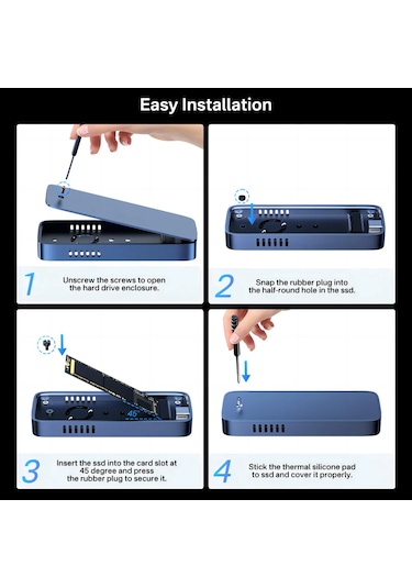 Acasis EC6608 Air NVMe Kutusu,8TB 10Gbps Fanlı