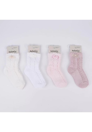 Maskot Aks File Kız Bebek Soket Çorap K43017 Asorti Çok Renkli