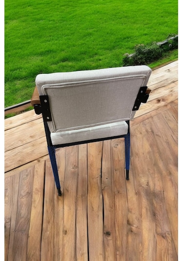 Pimango Çok Amaçlı Cafe Bar Balkon ve Mutfak Sandalyesi Bej Beyaz