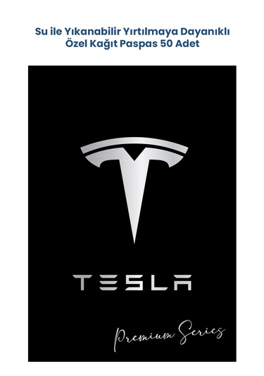 Suya Dayanıklı Tesla Oto Paspas Kağıdı Siyah 50 Adet - 35x50cm