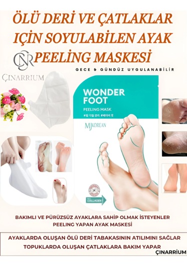 Ölü Deri Ve Çatlaklar Için Soyulabilen Ayak Peeling Maskesi 50ml Wonder Foot Peeling Maskesi