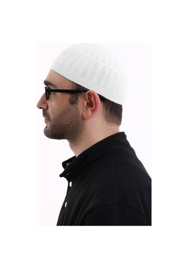Bambu Namaz Takkesi - Beyaz Beyaz