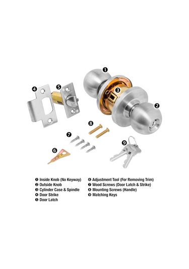 Master Lock Blc0232dka4 Depo Silindirik Bilyalı Topuz, Ticari Sın