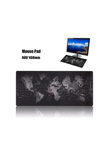 90 40cm Mouse Pad Masa Mat Pc Dizüstü İçin Ekstra Büyük Yumuşak,siyah