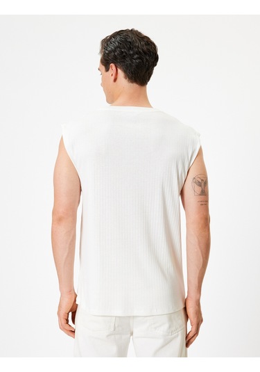 Koton Kolsuz Tişört Basic Bisiklet Yaka Pamuklu Beyaz 4sam30034mk Beyaz