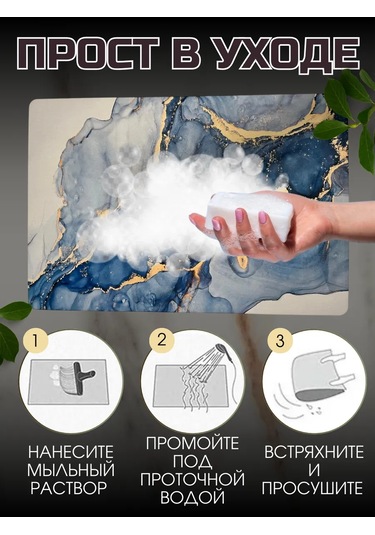 R&e Family Nanobükümlü Buharlı Bulaşık Paspası Emici 360163071 Mavi