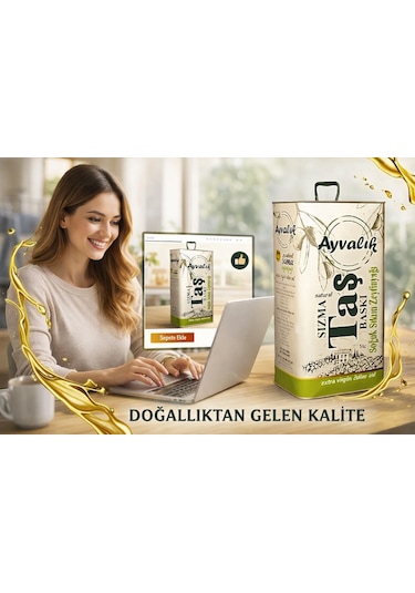Ayvalık Natürel Soğuk Sıkım Sızma 4 5l Zeytinyağı