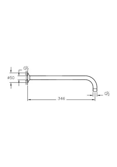 VitrA Origin A4565236 Duş Başlığı Dirseği Uzun.Duvardan.Mat Siyah