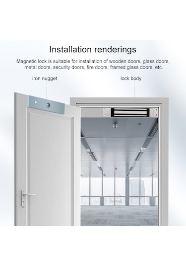 Sones Yh-280m Gömme Montajlı Tek Kapılı Manyetik Kilit 280 Kg 280 Kg