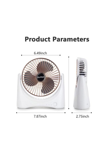 Mini Masa Fanı Sessiz 3 Hızlı Usb Beslemeli Ze1f0w Beyaz