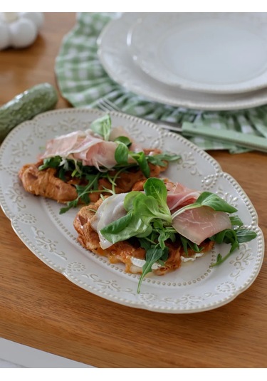 Home Lovers Düz Seramik Servis Tabağı 1 Adet 444582981 Bej