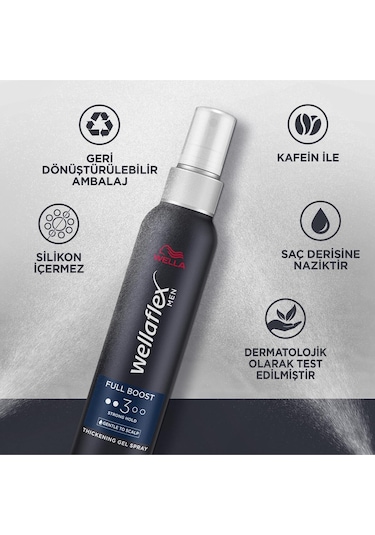 Wella Flex Men Full Boost Strong Hold Sprey Jel 150 Ml