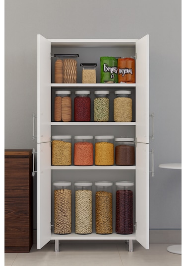 Stillmobilya %100 Mdf 170x35 Çok Amaçlı Dolap Beyaz