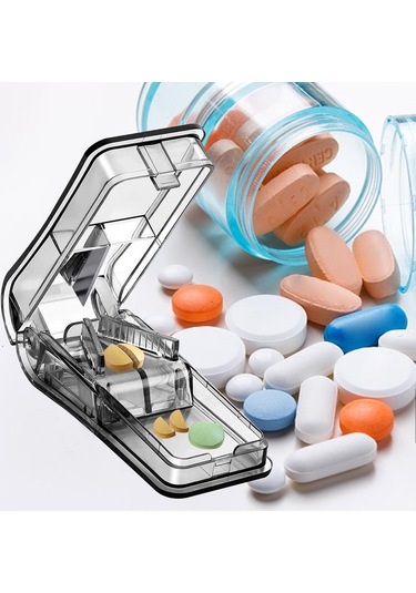 Suntek Magideal Çoklu Hap Kesici Kutusu Kutu Ayırıcı Şeffaf-siyah Siyah - Şeffaf