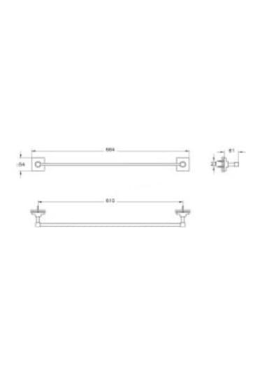 VitrA Root Uzun Havluluk A44810, Krom, 60cm Diğer