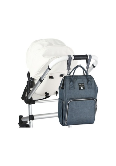 Novahub Moveevo Su Geçirmez Bebek Bezi Sırt Çantası - 6 Cep, Taşınabilir, Lacivert Mavi