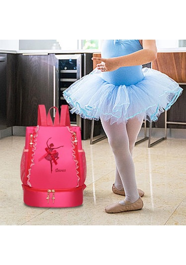 Suntek Bale Çantası Spor Yüzme Seyahat Jimnastik Için Sevimli Nakış Kırmızı