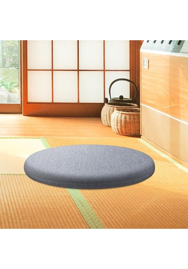 Homyl Yuvarlak Koltuk Pedi Tabure Minderi Yumuşak Açık Gri 35cm