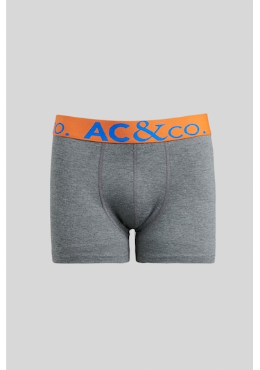 Ac&Co / Altınyıldız Classics Erkek Sıyah-Lacı-Antrasıt 3'Lü Boxer Paketi Antrasit