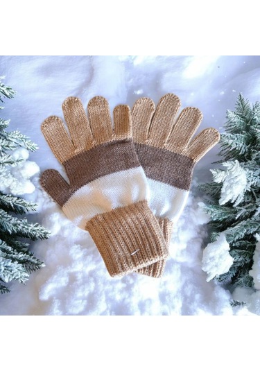 Garson Beden Erkek Çocuk Eldiven Kahverengi - 8-12 Yaş Kahverengi