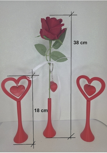 Romantik Masa Dekoru Sevgililer Günü - Yemek Masası Dekoru-set2- 3lü