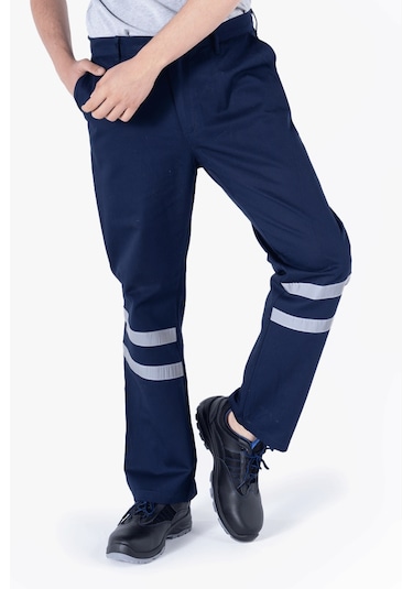 3 Cm Reflektörlü İş Pantolonu Lacivert
