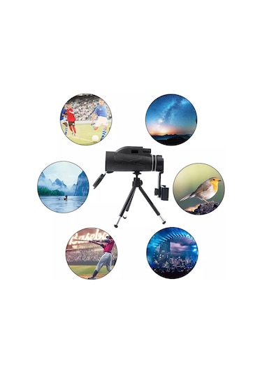 Triline 80x Dürbün Zoom Tek Göz Monoküler Hd El Teleskopu