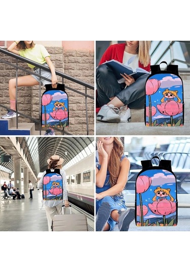 Trendooze Uygun, Siyah Siyah Siyah Sırt Seyahat, Sailor Organizasyon Moon Kawaii Karikatür, İş İnç İle, İçin, Genç, Dizüstü Çoklu Cf93 Çantası, Çalışması Bölmeleri Bilgisayara 15.6 Hn Siyah