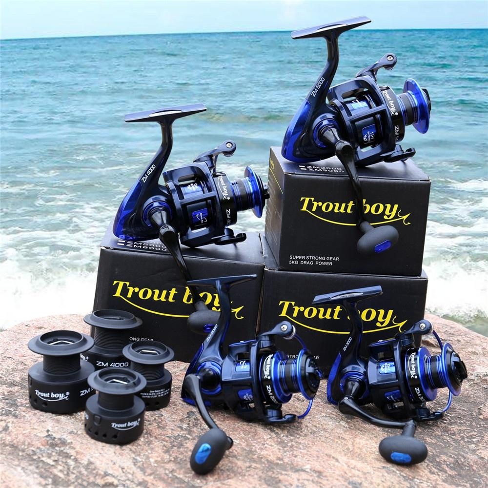 Dönen Balıkçılık Makaraları Tatlı Su Tuzlu Su Makaraları 13+1 Bilyalı Rulmanlar Ve Ücretsiz Yedek Grafit Makara 2000