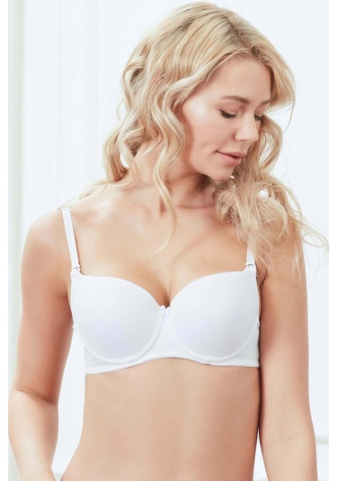 Balenli Desteksiz Dolgusuz Askıları Çıkabilen Günlük Klasik T-shirt Sütyeni Siyah