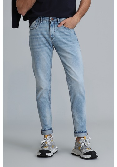 Lufian Dukas Smart Jean Erkek Pantolon Slim Fit Mavi Mavi 111200158100300 Mavi