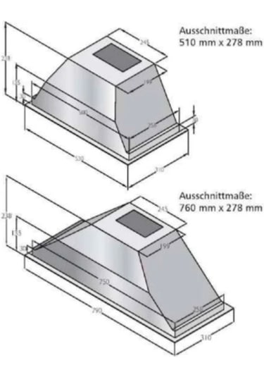 Silverline Astec 1170 60'lık Gömme Aspiratör Inox
