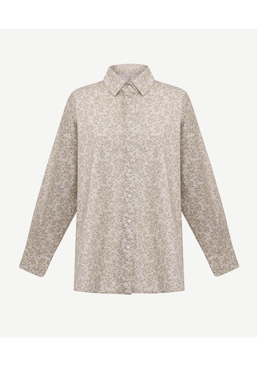 Yargıcı Boyfriend Gömlek Yaka Uzun Kol Gömlek 25kkgm6005x 017 Bej