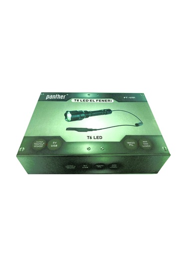 Panther Pt-4101 Şarjlı Fener Siyah