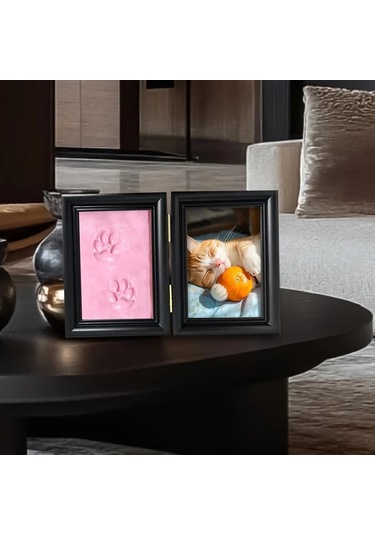 Fochsia Kırmızı Evcil Hayvan Pati Fotoğraf Çerçevesi - Kilde Pati İzi Yapımı Ve Anı Kiti