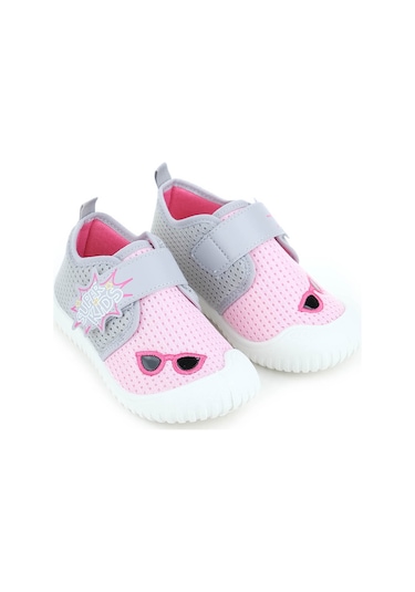 Gezer Yazlık Keten Çocuk Ayarlanabilir Ayakkabı Pembe