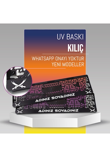 Zülfikar Plakalık, 2 Adet Premium Uv Baskı, Plakalıkhane