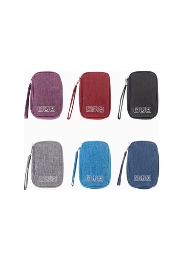 Leezsing Veri Kablosu Saklama Çantası Koruyucu Kılıf Seyahat Elektronik Düzenleyici Çanta Kablo Düzenleyici Kılıf Taşınabilir Dijital Saklama Çantası Diğer