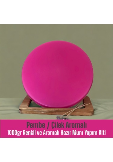 Tabsecret Candle 1kg Renkli-aromalı Mum Yapım Kiti Pembe-çilek