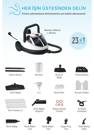 Livenzi WJ-578 1800 W Buharlı Temizlik Makinesi