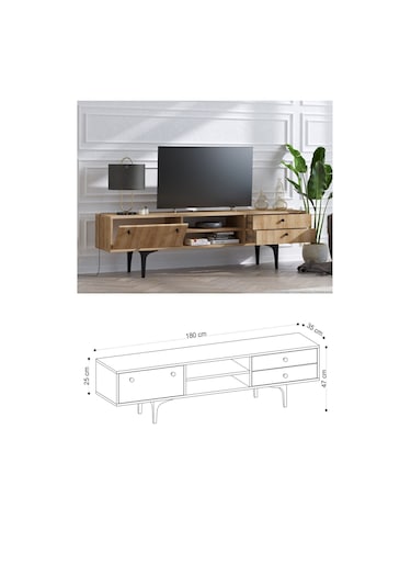 Decormet Alessa Tv Sehpası Safir Meşe Diğer