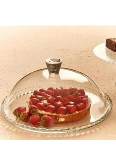 Kapaklı Cam Ayaksız Fanus Kek Fanusu 95198 Patisserie