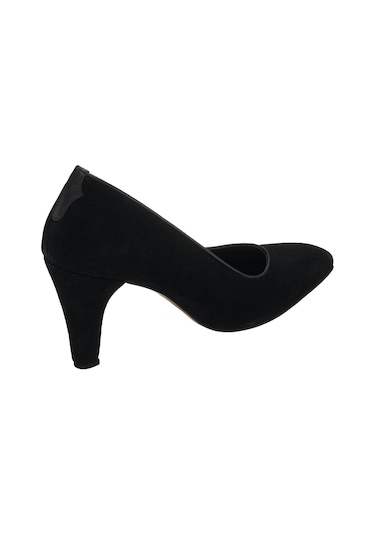 40-41-42-43-44 Numara Ays7986 Siyah Süet Topuklu Özel Seri Kadın Stiletto Siyah Süet