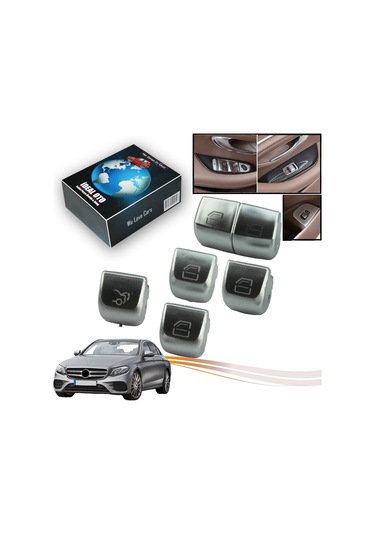 Mercedes E Class W213 2016-... İçin Sürücü Yolcu Bagaj Cam Düğmesi Seti
