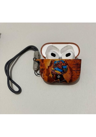 Iphone 3. Nesil Uyumlu Koruyucu Bluetooth Kulaklık Kılıfı Kız Desenli Fosforlu Figürlü Kız Airpods 3. Nesil